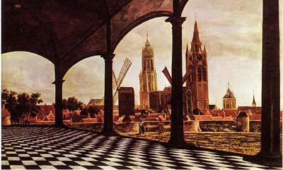 Daniël Vosmaer, Gezicht op Delft. 1663.