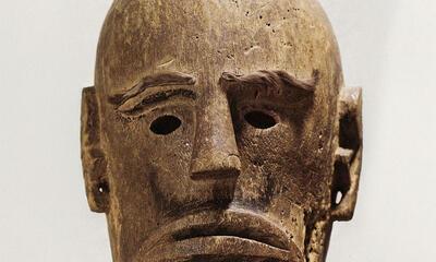Een Batak-dodenmasker, Sumatra 