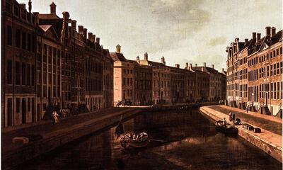 Gerrit Adriaensz. Berckheyde, Bocht in de Heerengracht te Amsterdam. 1685