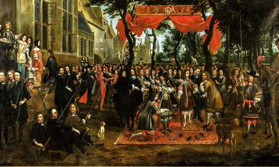 Jan Baptiste Van Meunincxhove, Karel II in de hovingen van de Gilde van Sinte-Barbara. 1671