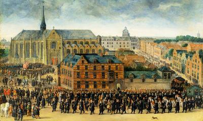 Antoon Sallaert, De infante Isabella bij de gaaischieting van de Grote Kruisboog op 15 mei 1615 op de Zavel te Brussel