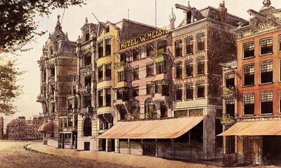 H. Misset: De Prins Hendrikkade hoek Damrak, Amsterdam
