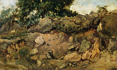 Jean-Baptiste Corot, Steengroeve te  Fontainebleau