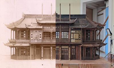 Chinees paleis: mikado met een maquette