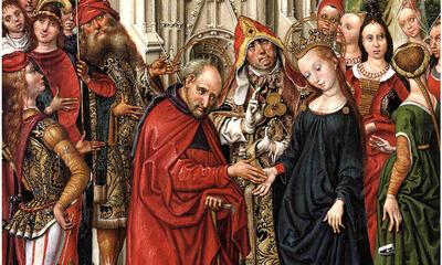 Meester van St.-Goedele, Het huwelijk van 0.-L.-Vrouw 