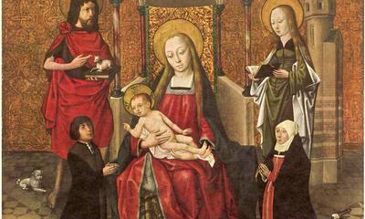 Onbekend Meester, O.-L.-Vrouw met heiligen en schenkers 