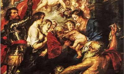 P.P. Rubens De H. Maagd en het kind Jezus vereerd door verschillende heiligen