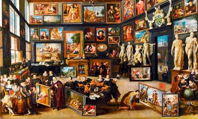 Willem van Haecht, De kunstkamer van  Cornelis van der Geest, 1628