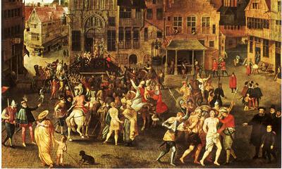 Gillis Mostaert,  Christus door Pilatus aan het volk getoond 