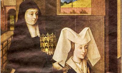 Petrus Christus, De Schenkster met de Heilige Elisabeth