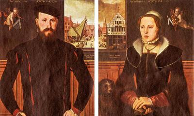 Pieter Pourbus, Portret van fan Fernaguut en portret van zijn echtgenote , 1551
