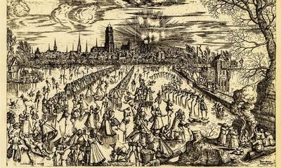 Pieter van der Borcht, Feest op het ijs bij Mechelen 