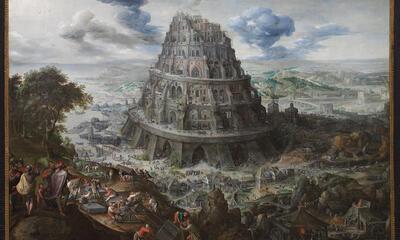 Maarten van Valckenborch, De toren van Babel, ca. 1600