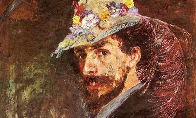 James Ensor, Ensor met de bloemenhoed, 1883