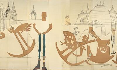 Saul Steinberg, The Americans - Farmers - Middle West (1958)