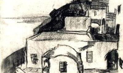 Jules Lismonde, Village au bord de la mer en Grèce, 1934