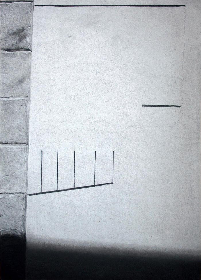 Tiemke Gauderis, Untitled, houtskool en grafiet op papier,