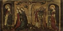 Brugs Meester, Calvarie met de Heilige Catharina en Barbara