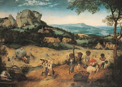 Pieter Bruegel de Oude, De hooioogst, 1565, olieverf op paneel, 114 x 158 cm