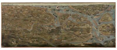 Op de kaart van de Zwinstreek uit 1501, gemaakt in opdracht van het stadsbestuur, geeft Jan de Hervy de steden en dorpen maar vooral de voorhavens, waterwegen, sluizen en dijken weer.