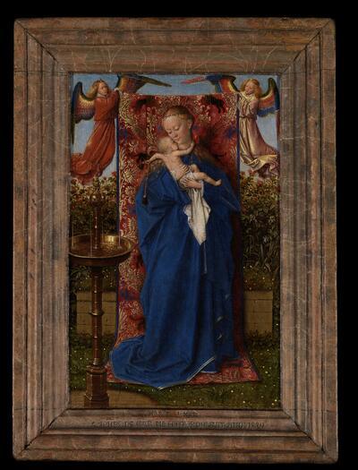 Jan van Eyck, De Madonna bij de fontein, 1439, olieverf op paneel, 19 x 12 cm