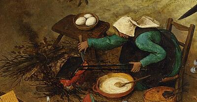 Pieter Bruegel de Oude, De strijd tussen Carnaval en Vasten, detail