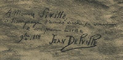 De opdracht aan Maurice Siville (detail).