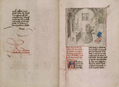 Publius Ovidius Naso, The Booke of Ovyde Named Methamorphose, manuscript, Westminster, ca. 1483 Cambridge, Courtesy of the Master and Fellows of Magdalene College, Old Library, inv. nr. F.4.34, ff. 15v.-16r