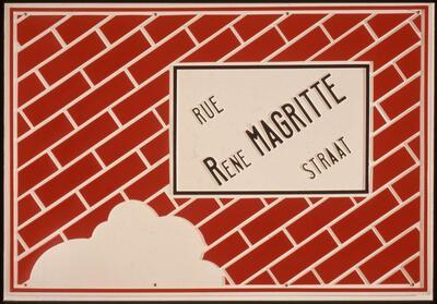 Marcel Broodthaers, 'Rue René Magritte Straat', 1968, vacuum-formed plastic plaques, 120 x85 cm.