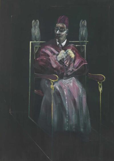 Francis Bacon; De paus met de uilen, 1958