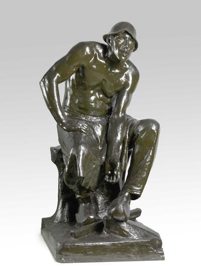 Constantin Meunier, De Puddelaar, 1886, gips, 150 x 77 x 86 cm