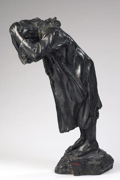 Auguste Rodin, Andrieu d’Andres, personnage uit de tweede maquette voor de Burgers van Calais, ca. 1908, Brons, 61 x 22 x 46 cm
