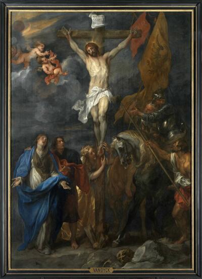 Antoon van Dyck, Christus aan het kruis, 1630, olieverf op doek, 400 x 290 cm SINT-MICHIELSKERK, GENT