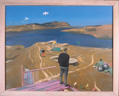 Wolfgang Mattheuer, Osterspaziergang I, 1971, olieverf op doek, 94 x 119 cm COLLECTIE DEUTSCHE BUNDESBANK
