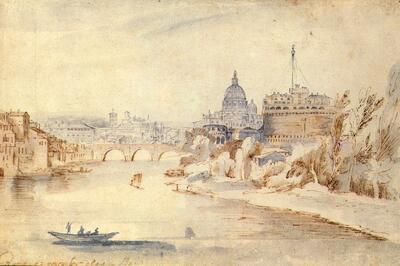 Jan Brueghel, Rome, 1594, tekening HESSISCHES LANDESMUSEUM, DARMSTADT