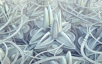 Pieter Léon Vermeersch, World Device II – Clear, 2020, print op German Etching papier, 160 x 100 cm