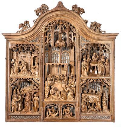 Maria (?), Borman, Mariaretabel, 1538 (?), eikenhout, 153,5 x 147,5 x 23 cm EGLISE NOTRE-DAME DE LA VISITATION, VILLERS LA VILLE