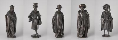 Renier van Thienen naar Jan I of II Borman, 10 pleurants van het graf van Isabella van Bourbon, circa 1475-1476, koperlegering, circa 54,5-58 cm hoog RIJKSMUSEUM AMSTERDAM
