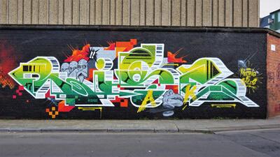 Rise One, 2017, Antwerpen, Minkelerstraat, initiatief van Meeting Of Styles