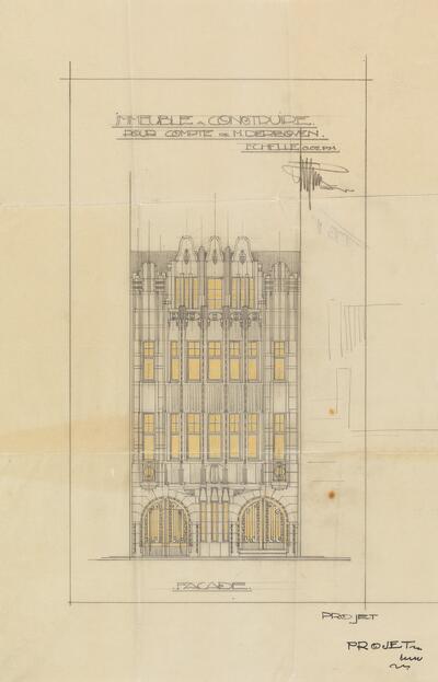 Ontwerp voor de woning Derboven in Antwerpen, ca. 1924