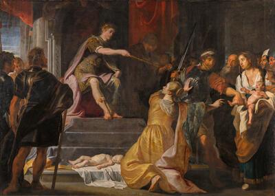 Gaspar de Crayer, Het Oordeel van Salomo, ca. 1620, olieverf op doek, 246 x 346,5 cm MUSEUM VOOR SCHONE KUNSTEN, GENT