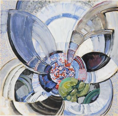 František Kupka, Studie voor Rond een punt, 1911-1930, gouache en aquarel op papier, 30,7 x 31,2 cm