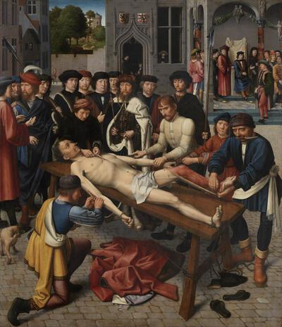 Gerard David, Het oordeel van Cambyses (rechterluik), 1498, olieverf op paneel, 182 x 159 cm GROENINGEMUSEUM, BRUGGE