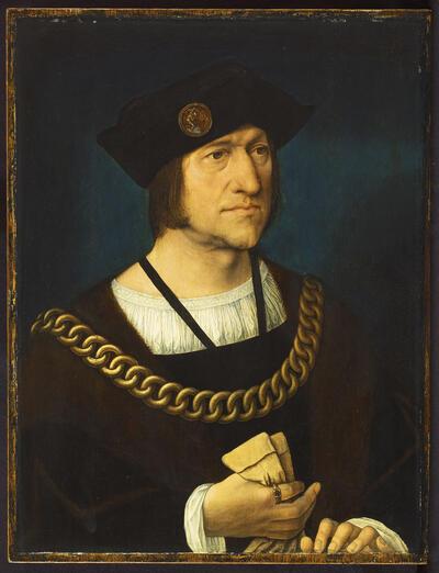 Bernard van Orley, Portret van een man, ca. 1520, olieverf op paneel, 34,9 x 26,3 cm ALLENTOWN ART MUSEUM, SAMUEL H. KRESS COLLECTION, 1961