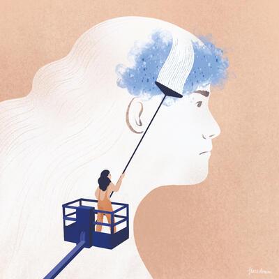 Flore Deman, illustratie The Unwind, 2020 Twee maal in de prijzen, bij de iJungle Awards en de Brightness Illustration Awards