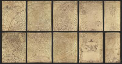 De koperplaten met de kaart van Brugge, gegraveerd door Marcus Gerards, 1562, Brugge COLLECTIE GRUUTHUSEMUSEUM BRUGGE, INV. BMG.0565