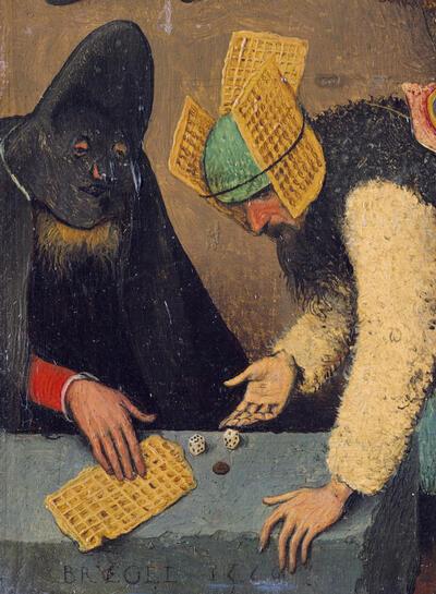 Pieter Bruegel de Oude, De strijd tussen Carnaval en Vasten, detail