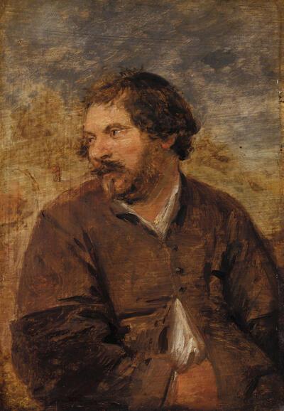 Adriaen Brouwer, Dikke man, ca. 1634/37, olieverf op paneel, 22,9 x 16,1 cm ADRIAEN BROUWER MAURITSHUIS, DEN HAAG, INV. NR. 601