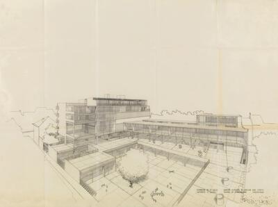 Ontwerp voor de Peter Panschool in Sint-Gillis, ca.1956.