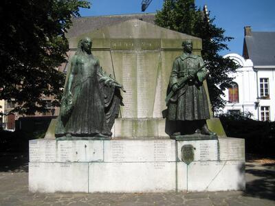 Ernest Wijnants, monument voor de gesneuvelden van de Eerste Wereldoorlog, Sint-Romboutskerkhof, Mechelen, inhuldiging 1924